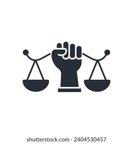 Human Rights icon. vector.Editable stroke.linear style sign for use web design,logo.Symbol illustration.