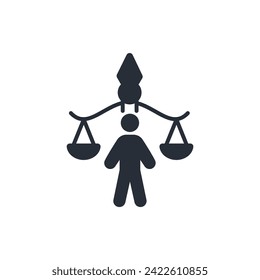 human rights icon. vector.Editable stroke.linear style sign for use web design,logo.Symbol illustration.