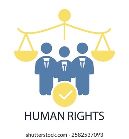Human Rights icon. vector.Editable stroke.linear style sign for use web design,logo.Symbol illustration.