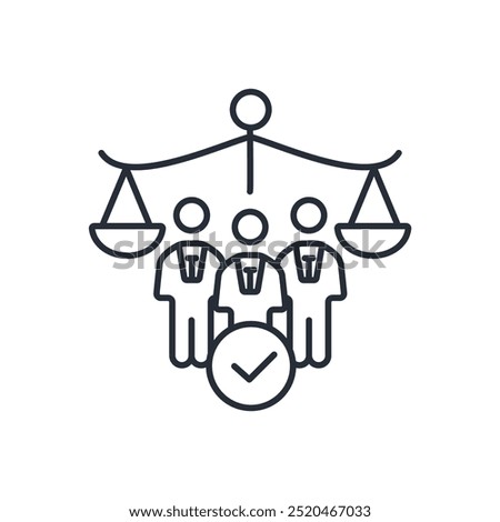 human rights icon. vector.Editable stroke.linear style sign for use web design,logo.Symbol illustration.
