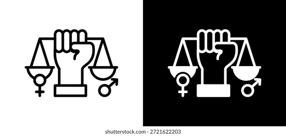 Ícone de Direitos Humanos branco Ilustração de vetor preto