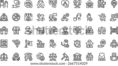 Human rights icons High-Quality Vector Icons Collection with Editable Stroke. Ideal for Professional and Creative Projects