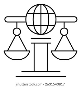 Human Rights and International Legal Protection vector Icon design