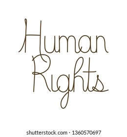 human rights isolated icon