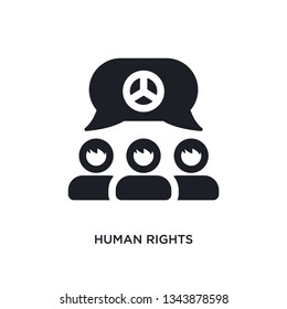 human rights isolated icon. simple element illustration from political concept icons. human rights editable logo sign symbol design on white background. can be use for web and mobile