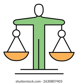 Human Rights Law vector Icon design Representing Legal Compliance