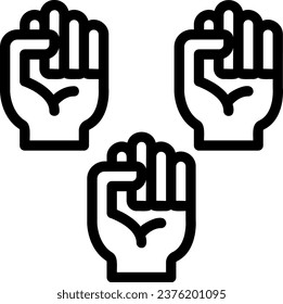 human rights line icon illustration vector