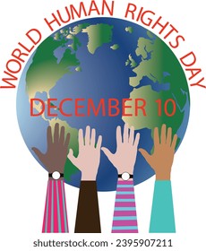 Human rights vector design on a background