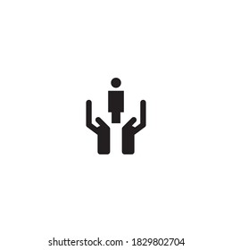 plantilla de diseño de icono de vector de derechos humanos