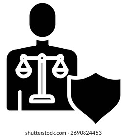 human rights web icon in bold style