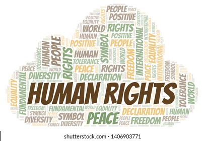Human Rights word cloud. Wordcloud made with text only.