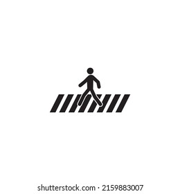 Human road crossing icon on a white background. Pedestrian icon.vector symbol illustration.