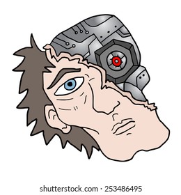 human robot face