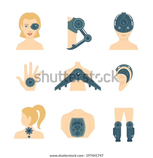 Human Robot Futuristic Digital Body Parts Stock Vector (Royalty Free