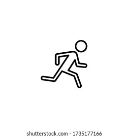 human run icon vector illustration