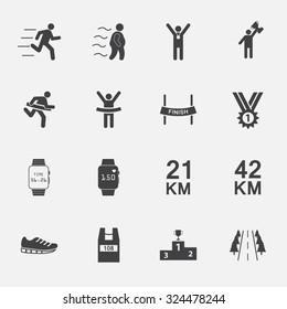 human run sign and symbol. vector illustration