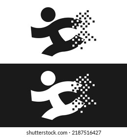 human run technology logo design