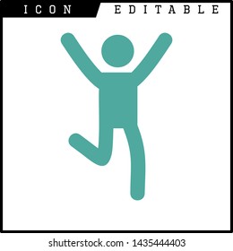 human runner icon isolated sign symbol vector illustration - vector