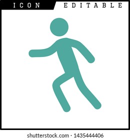 human runner icon isolated sign symbol vector illustration - vector