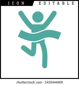 human runner icon isolated sign symbol vector illustration - vector