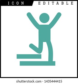 human runner icon isolated sign symbol vector illustration - vector