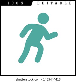 human runner icon isolated sign symbol vector illustration - vector
