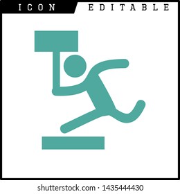 human runner icon isolated sign symbol vector illustration - vector