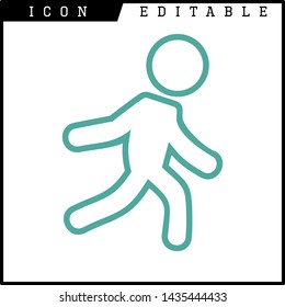 human runner icon isolated sign symbol vector illustration - vector