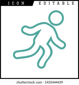 human runner icon isolated sign symbol vector illustration - vector