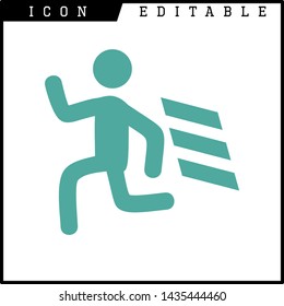 human runner icon isolated sign symbol vector illustration - vector