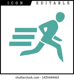 human runner icon isolated sign symbol vector illustration - vector