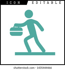 human runner icon isolated sign symbol vector illustration - vector