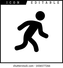 human runner icon isolated sign symbol vector illustration - vector