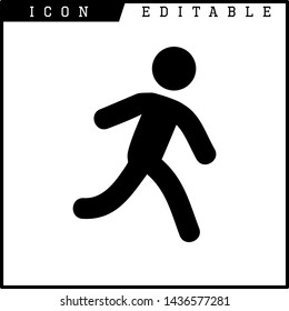 human runner icon isolated sign symbol vector illustration - vector