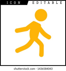 human runner icon isolated sign symbol vector illustration - vector