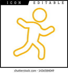 human runner icon isolated sign symbol vector illustration - vector