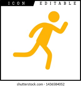human runner icon isolated sign symbol vector illustration - vector