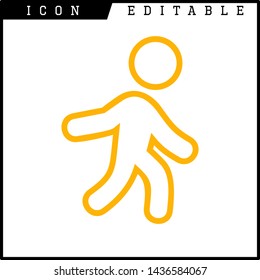 human runner icon isolated sign symbol vector illustration - vector