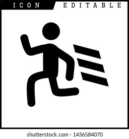 human runner icon isolated sign symbol vector illustration - vector