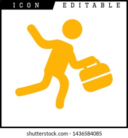 human runner icon isolated sign symbol vector illustration - vector
