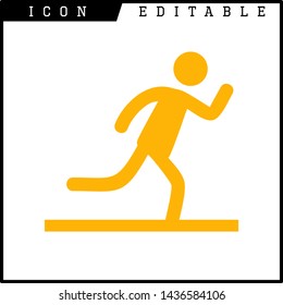 human runner icon isolated sign symbol vector illustration - vector