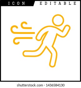 human runner icon isolated sign symbol vector illustration - vector