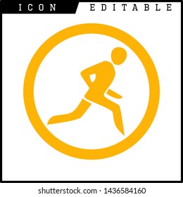 human runner icon isolated sign symbol vector illustration - vector