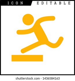 human runner icon isolated sign symbol vector illustration - vector