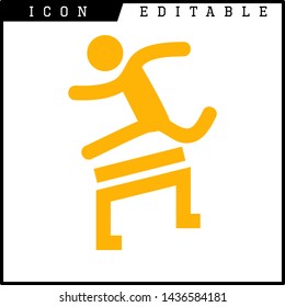 human runner icon isolated sign symbol vector illustration - vector