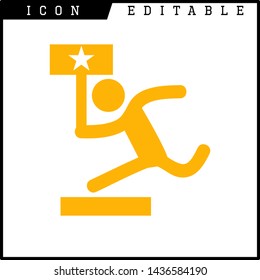 human runner icon isolated sign symbol vector illustration - vector