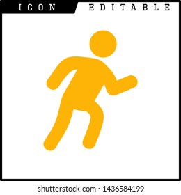 human runner icon isolated sign symbol vector illustration - vector