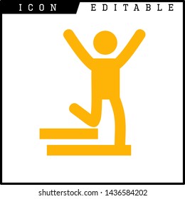human runner icon isolated sign symbol vector illustration - vector
