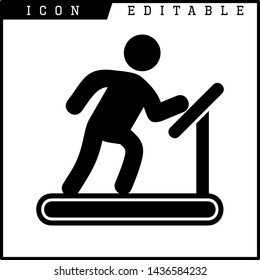 human runner icon isolated sign symbol vector illustration - vector