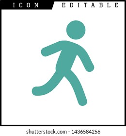 human runner icon isolated sign symbol vector illustration - vector